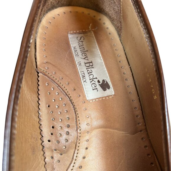 Stanley Blacker Italian Leather Brown Loafers - Picture 7 of 9